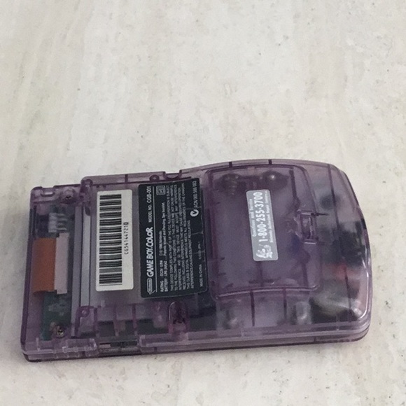 Gameboy Color System Clear Atomic Purple Console Handheld Nintendo Game Boy - Picture 11 of 12